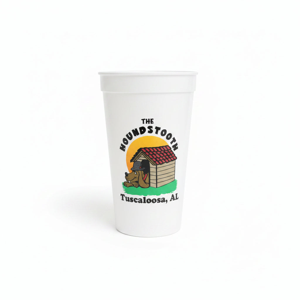 Houndstooth Cup White